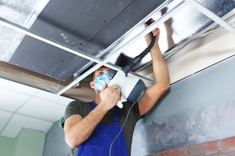 UV air purification unit fitted to ductwork